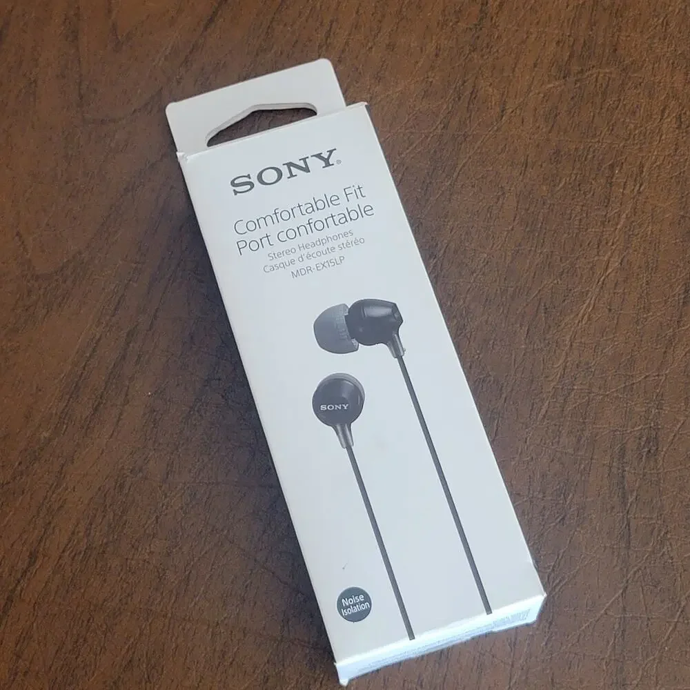Sony MDR-EX15LP Comfortable FiColor EX Series In-Ear Earbud Headphones Black New